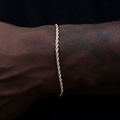 GLD Men GLD Rope Bracelet in Rose Gold- 2mm