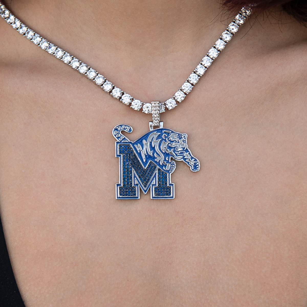 GLD Women Memphis Tigers Official NCAA Logo Pendant