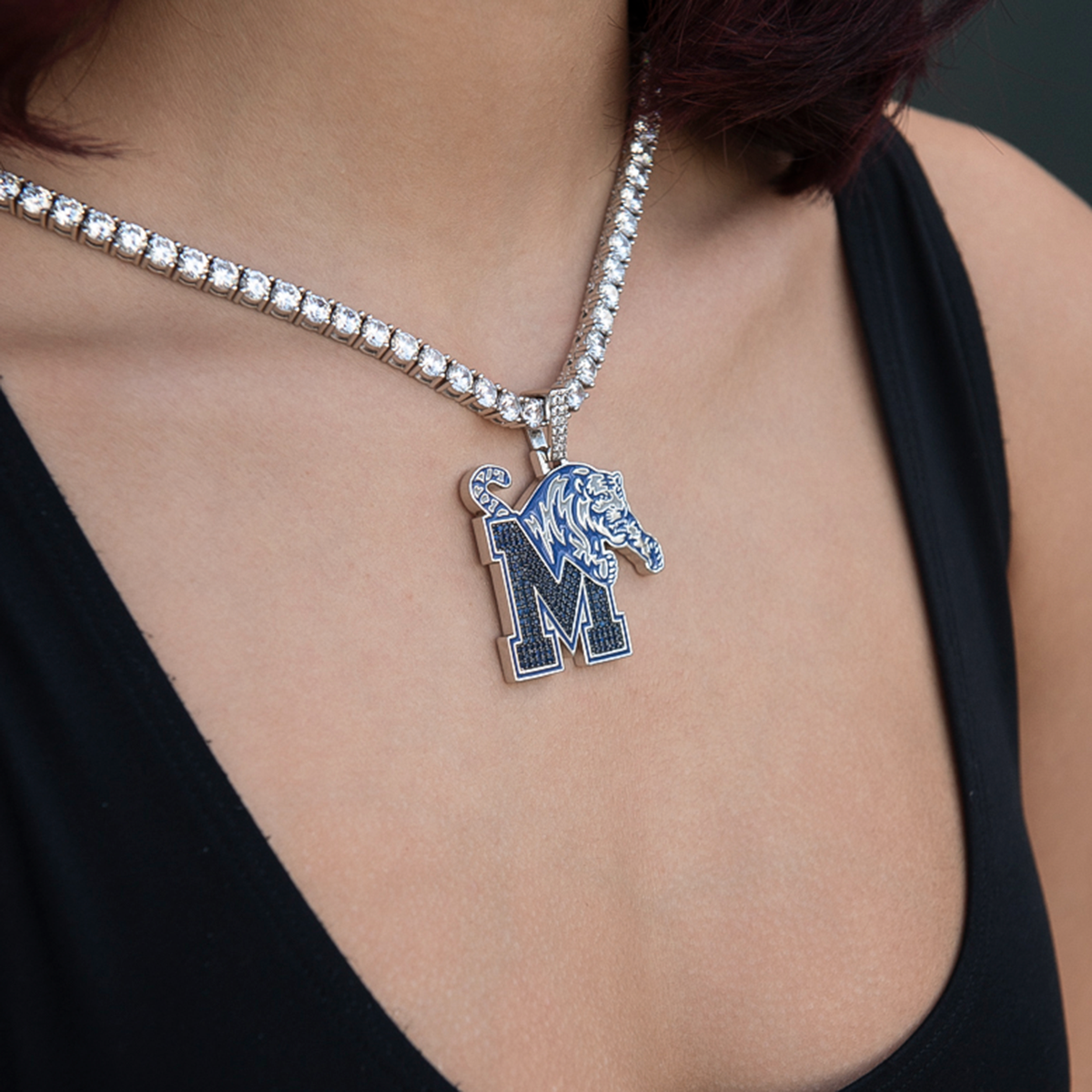 GLD Women Memphis Tigers Official NCAA Logo Pendant