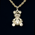 GLD Women Cuban Cub Bear Pendant in Yellow Gold
