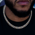 GLD PROMO Diamond Cuban Link Chain in Yellow/Rose/White Gold- 12mm