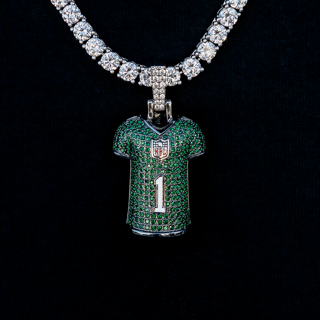 GLD Men Philadelphia Eagles Jalen Hurts Jersey Pendant
