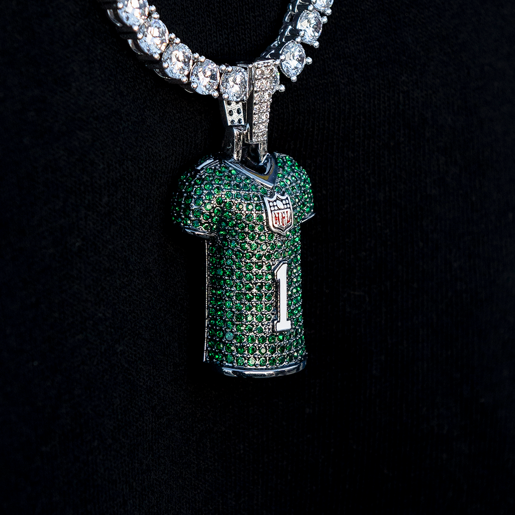GLD Men Philadelphia Eagles Jalen Hurts Jersey Pendant