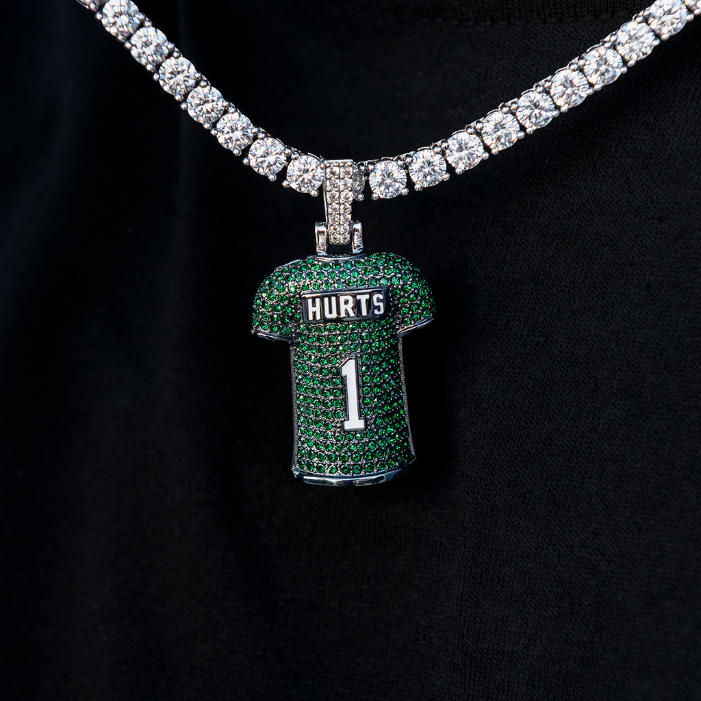 GLD Men Philadelphia Eagles Jalen Hurts Jersey Pendant