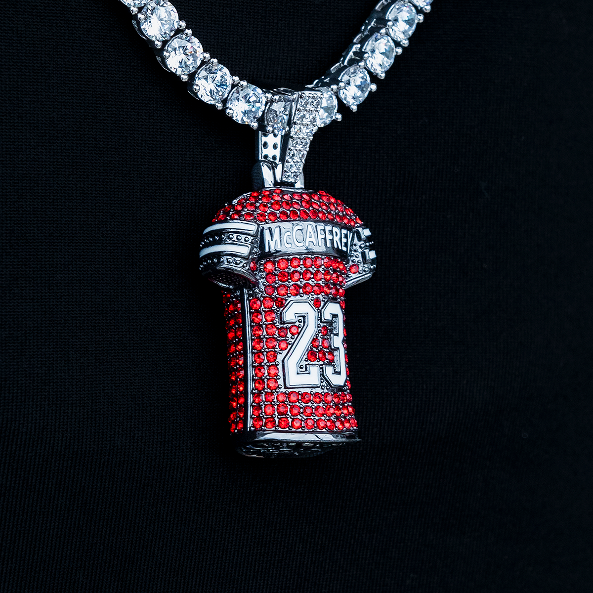 GLD Men San Francisco 49ers Christian McCaffrey Jersey Pendant