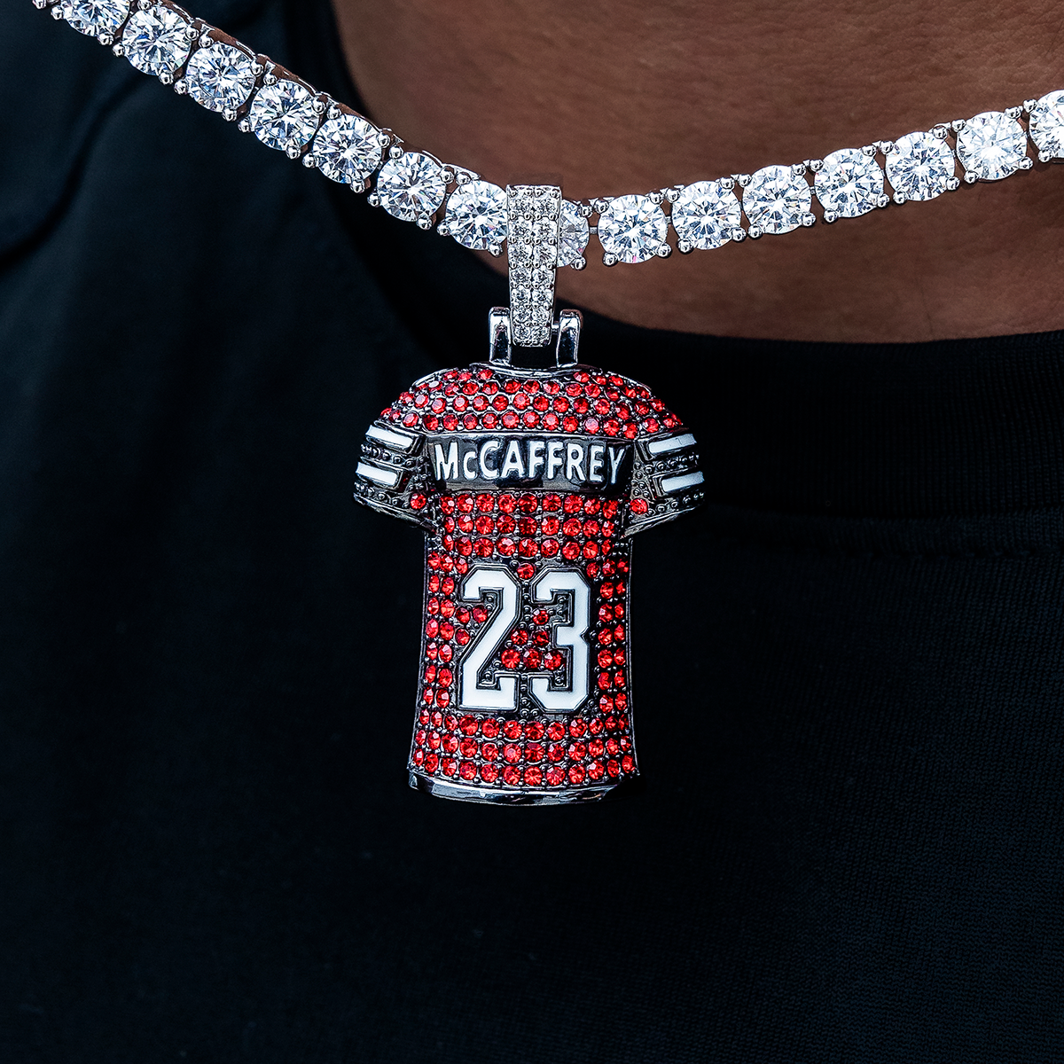 GLD Men San Francisco 49ers Christian McCaffrey Jersey Pendant