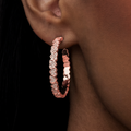 GLD Women GLD Eternity Heart Hoop Earrings - Rose Gold