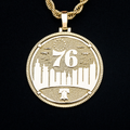 GLD Men Philadelphia 76ers Official NBA Coin Pendant