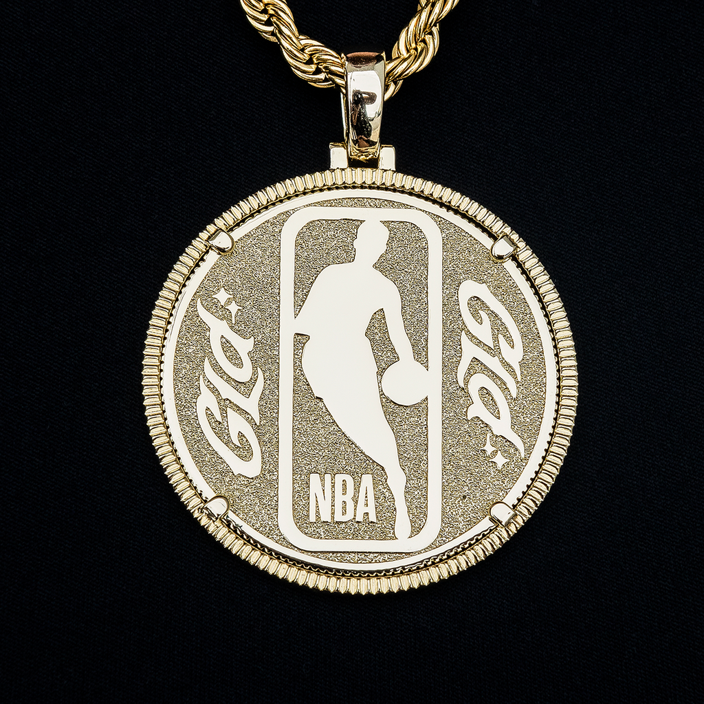 GLD Men Philadelphia 76ers Official NBA Coin Pendant