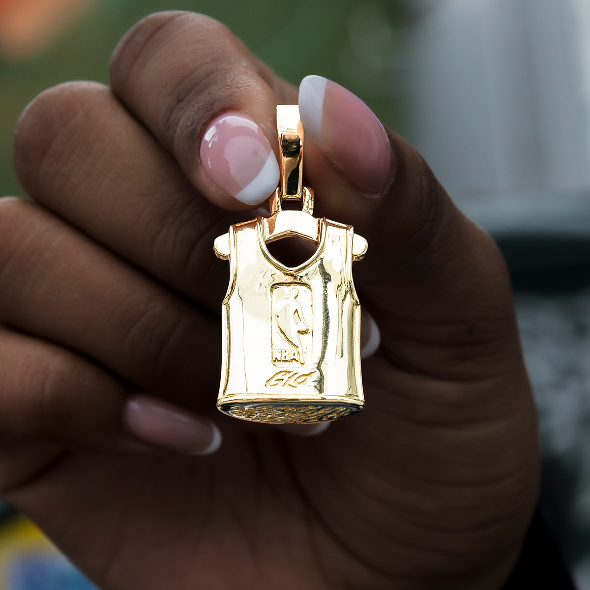 GLD Women Los Angeles Lakers Official NBA Jersey Pendant - Yellow Gold