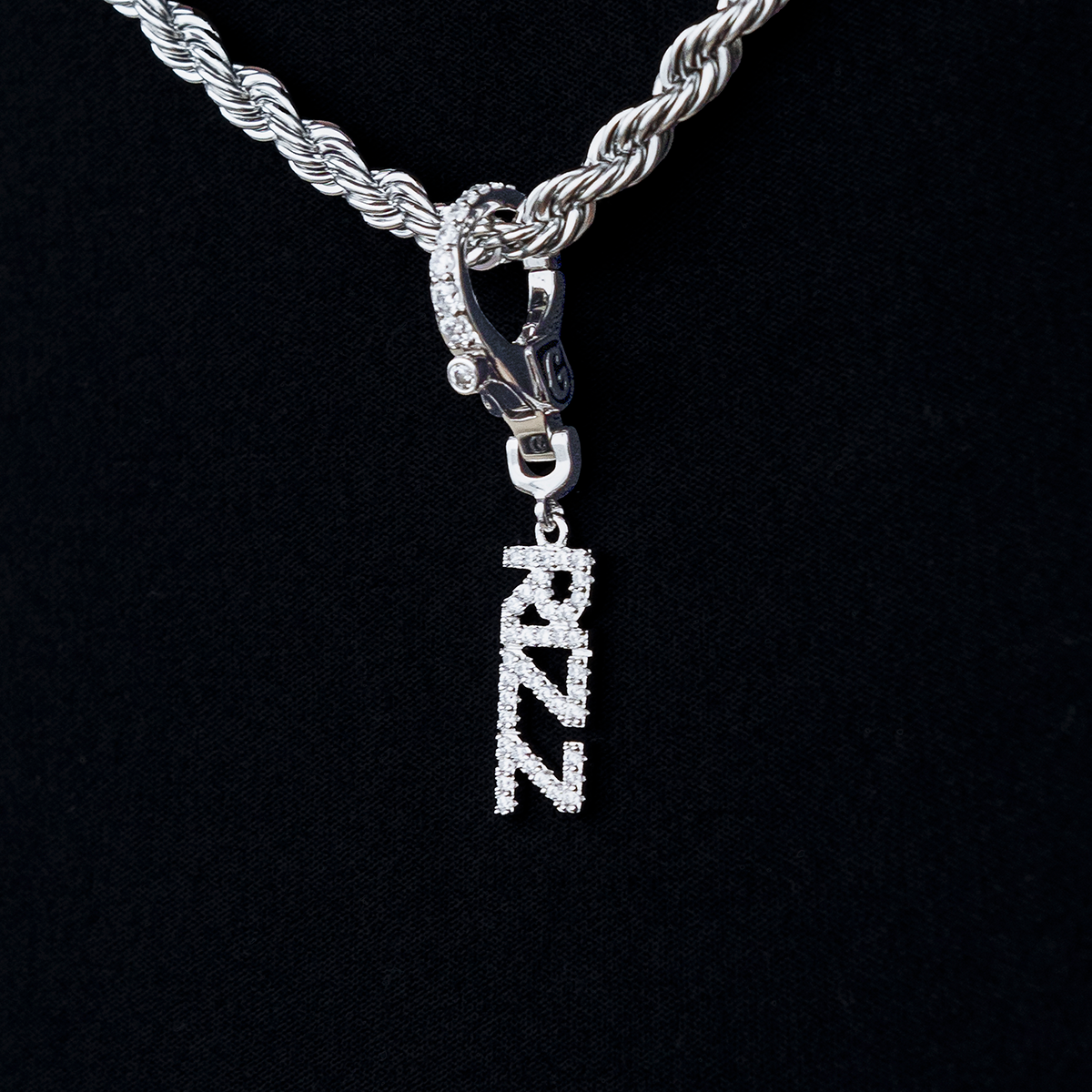 GLD PROMO - WOMEN "Rizz" Clip On Charm Pendant in White Gold