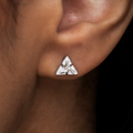 GLD Women GLD Diamond Triangle Stud Earrings in White Gold