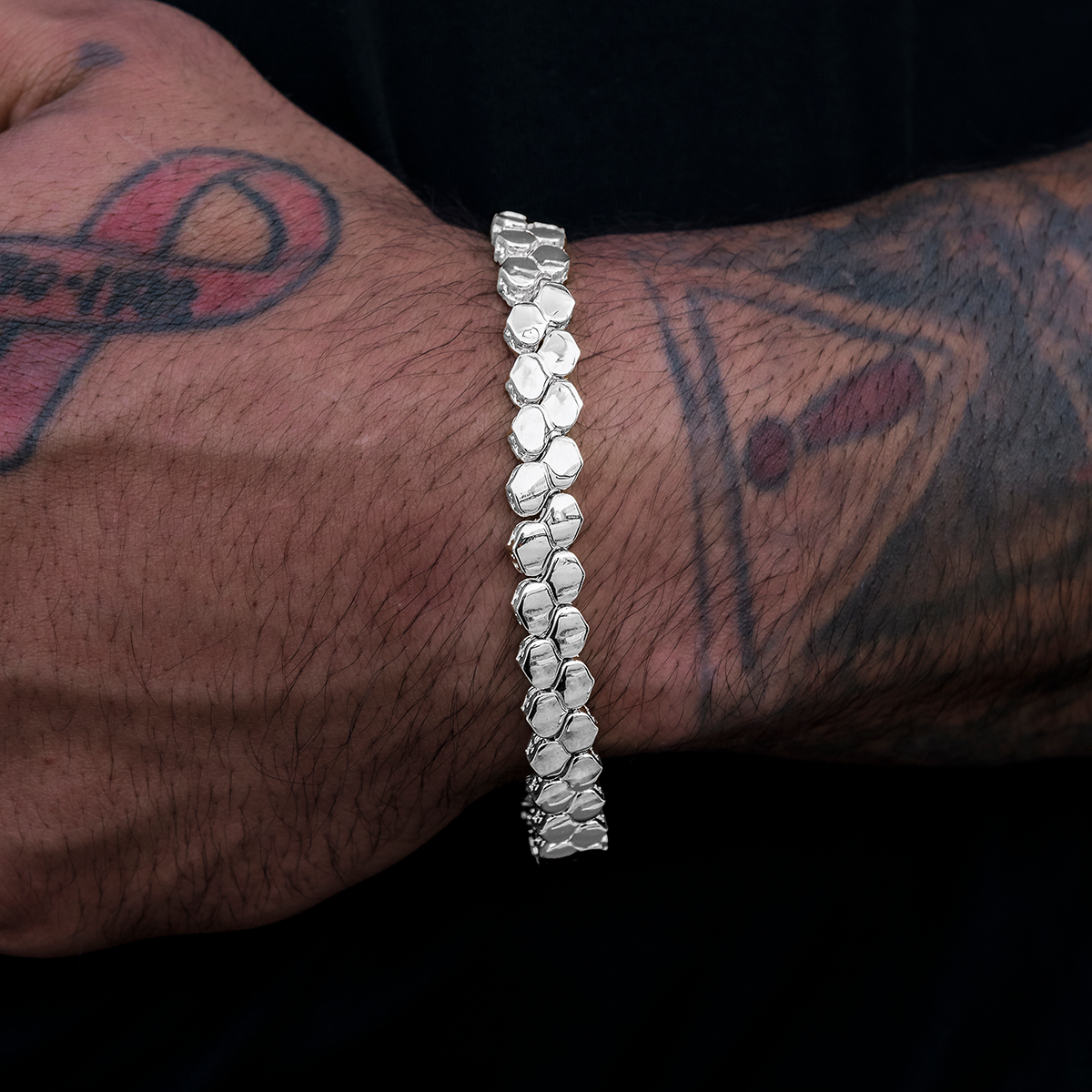 GLD PROMO 4mm Flat Snake Link Bracelet - White Gold
