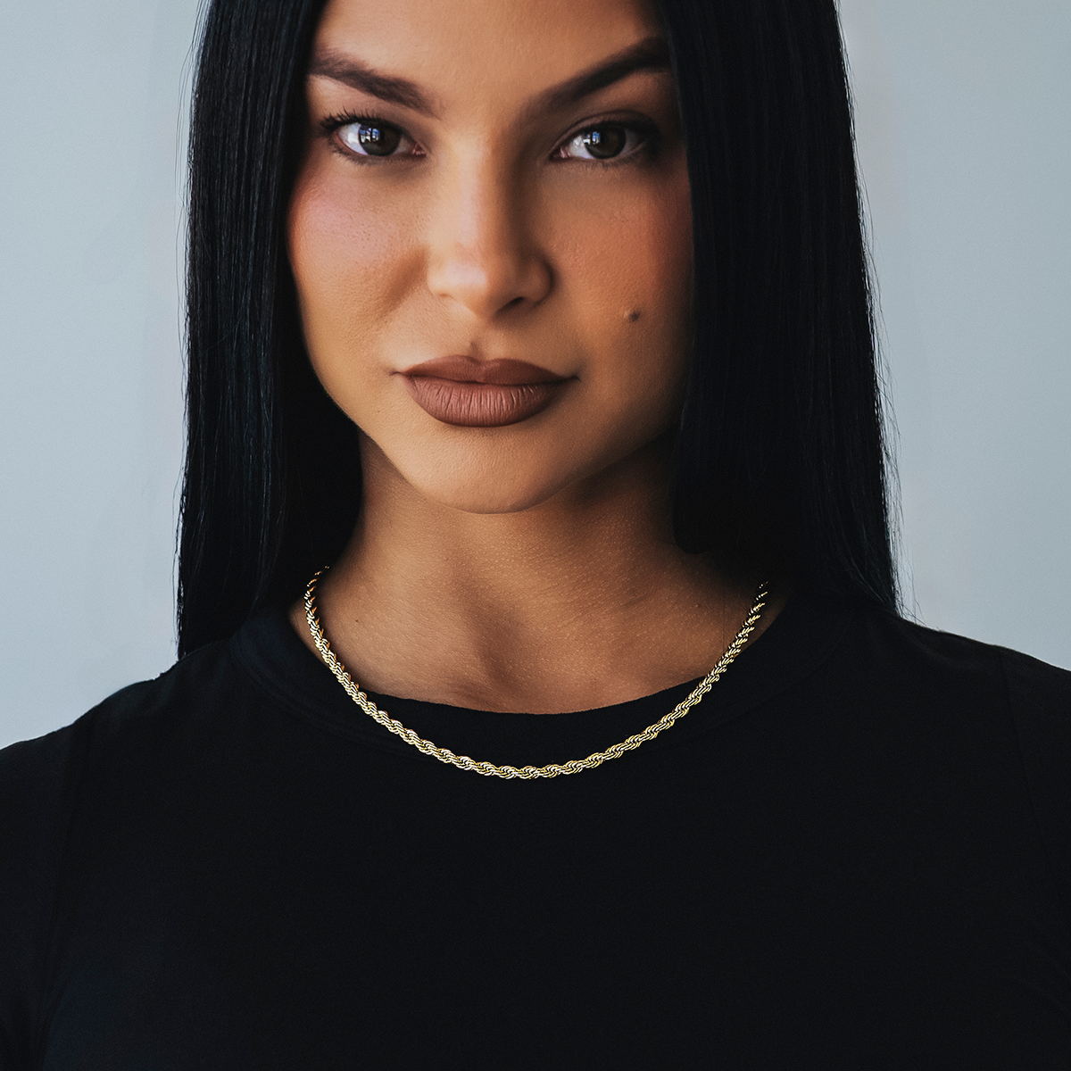 GLD Women GLD Rope Necklace in Yellow Gold - 4mm