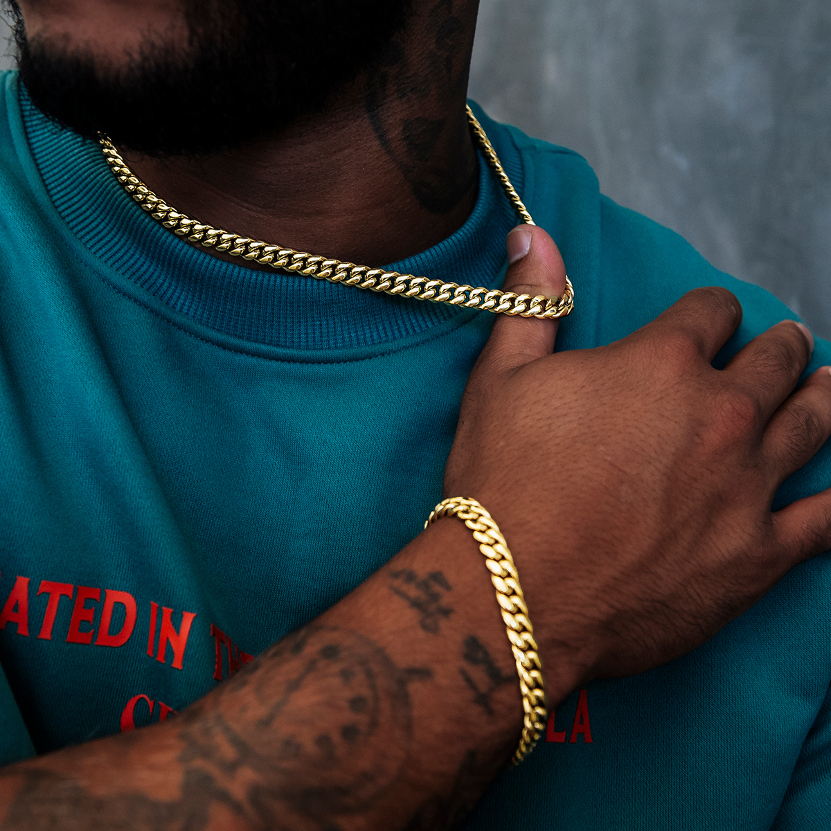 GLD Men Miami Cuban Link Chain in Yellow Gold - 8mm