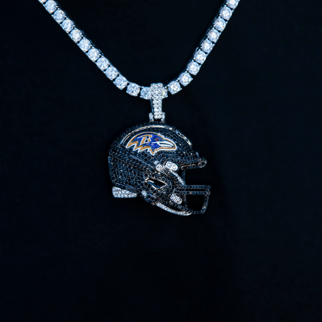 GLD Women Official NFL 2025 Edition Baltimore Ravens Helmet Pendant