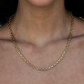 GLD PROMO - WOMEN 3.6mm Open Box Chain Necklace - Yellow Gold