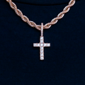 GLD PROMO - WOMEN Micro Diamond Cross Pendant - Rose Gold