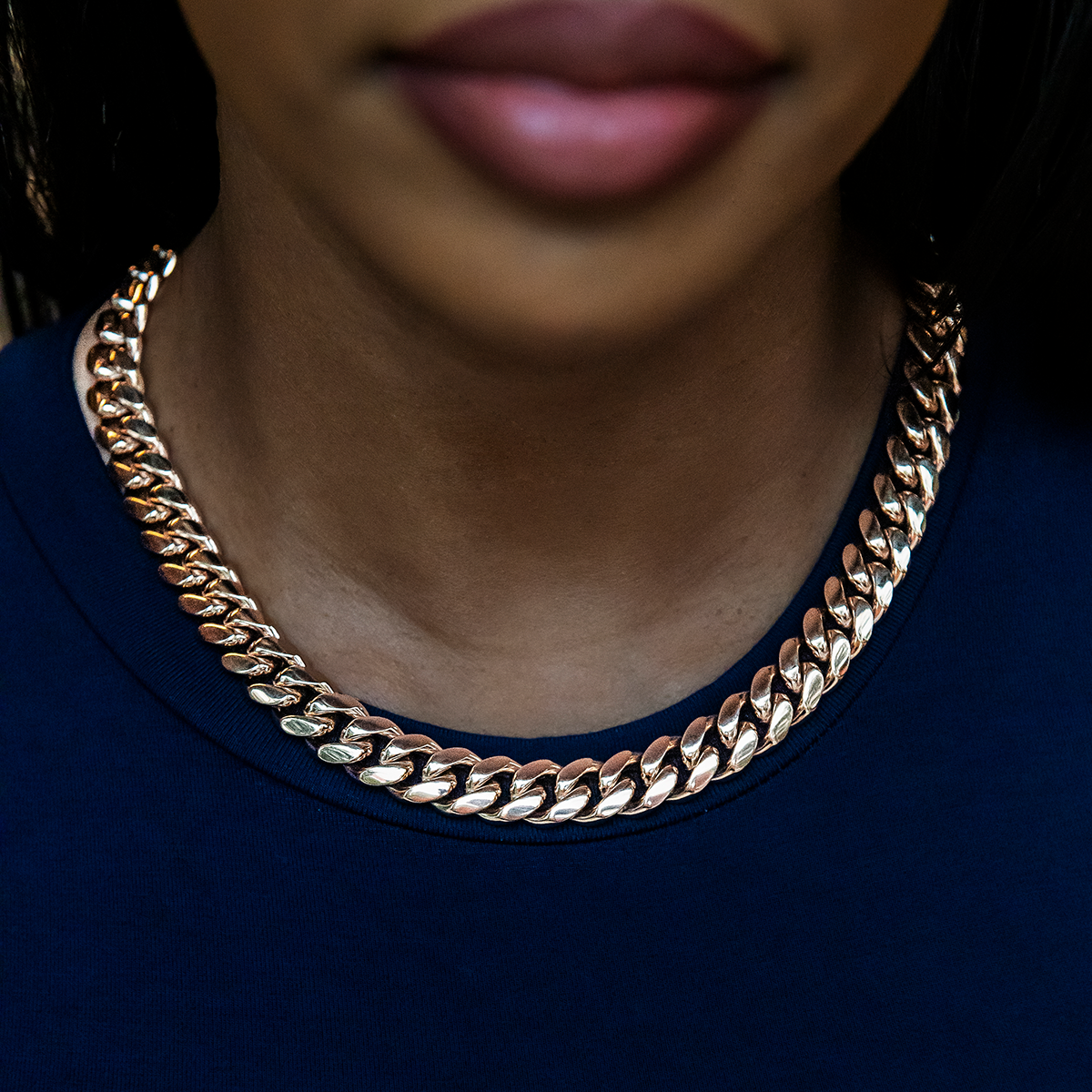GLD Women GLD GLD Signature Cuban in Rose Gold - 12mm