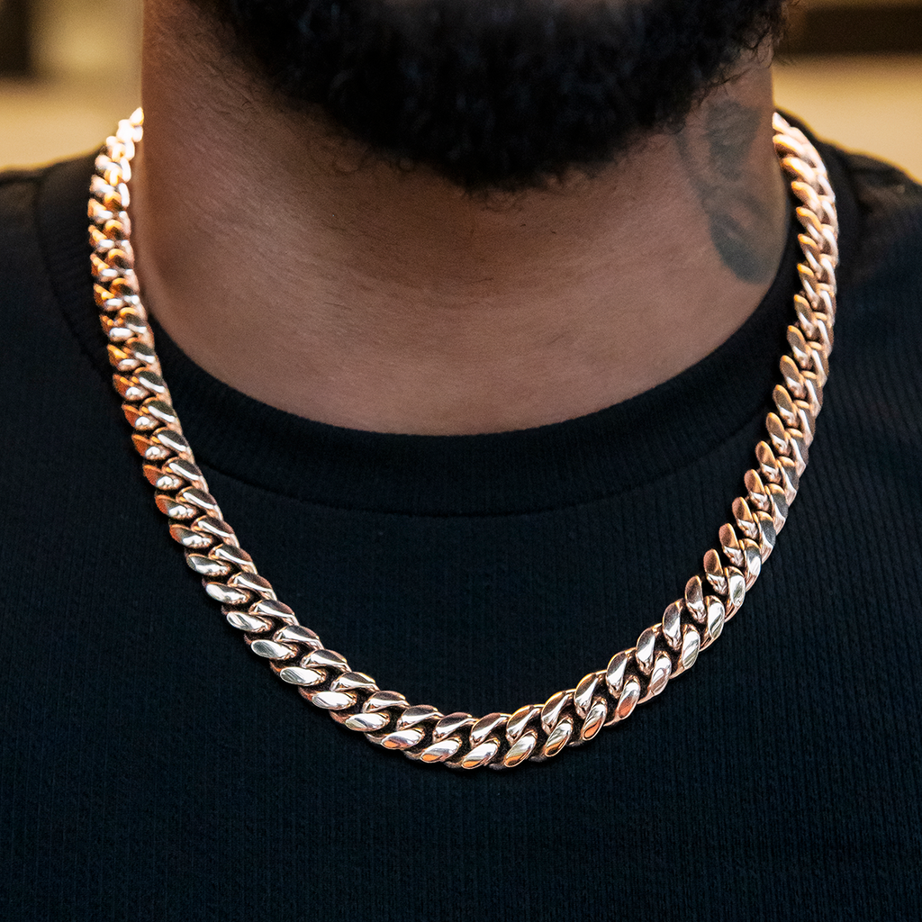 GLD Men GLD GLD Signature Cuban in Rose Gold - 12mm