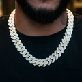 GLD Men Diamond Prong Cuban Chain in Yellow Gold - 19mm