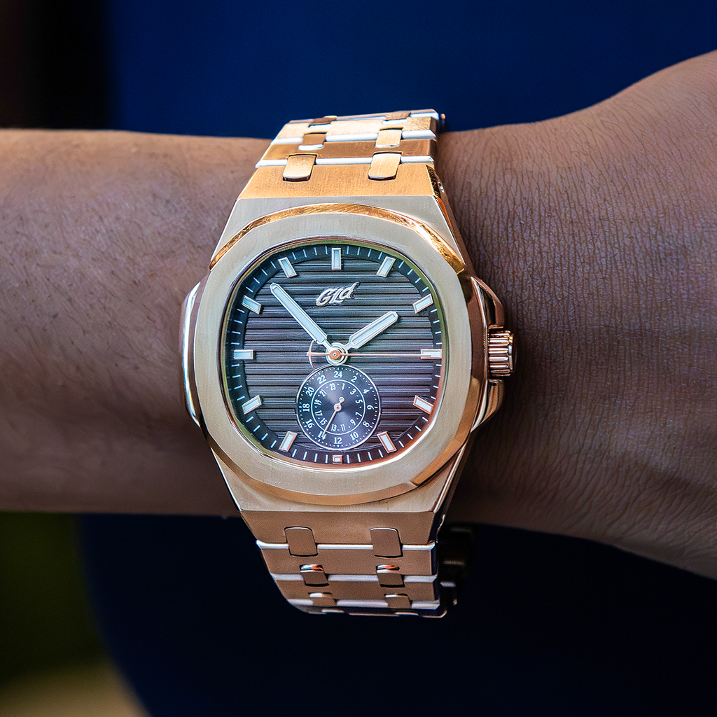 GLD Women 39MM Visionary Plain Case & Chocolate Dial Watch - Rose Gold