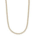 GLD Women Women's 6MM Clustered Moissanite Tennis Necklace in Yellow Gold Vermeil