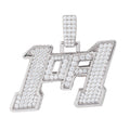 GLD Men Moissanite 1of1 Pendant in Sterling Silver