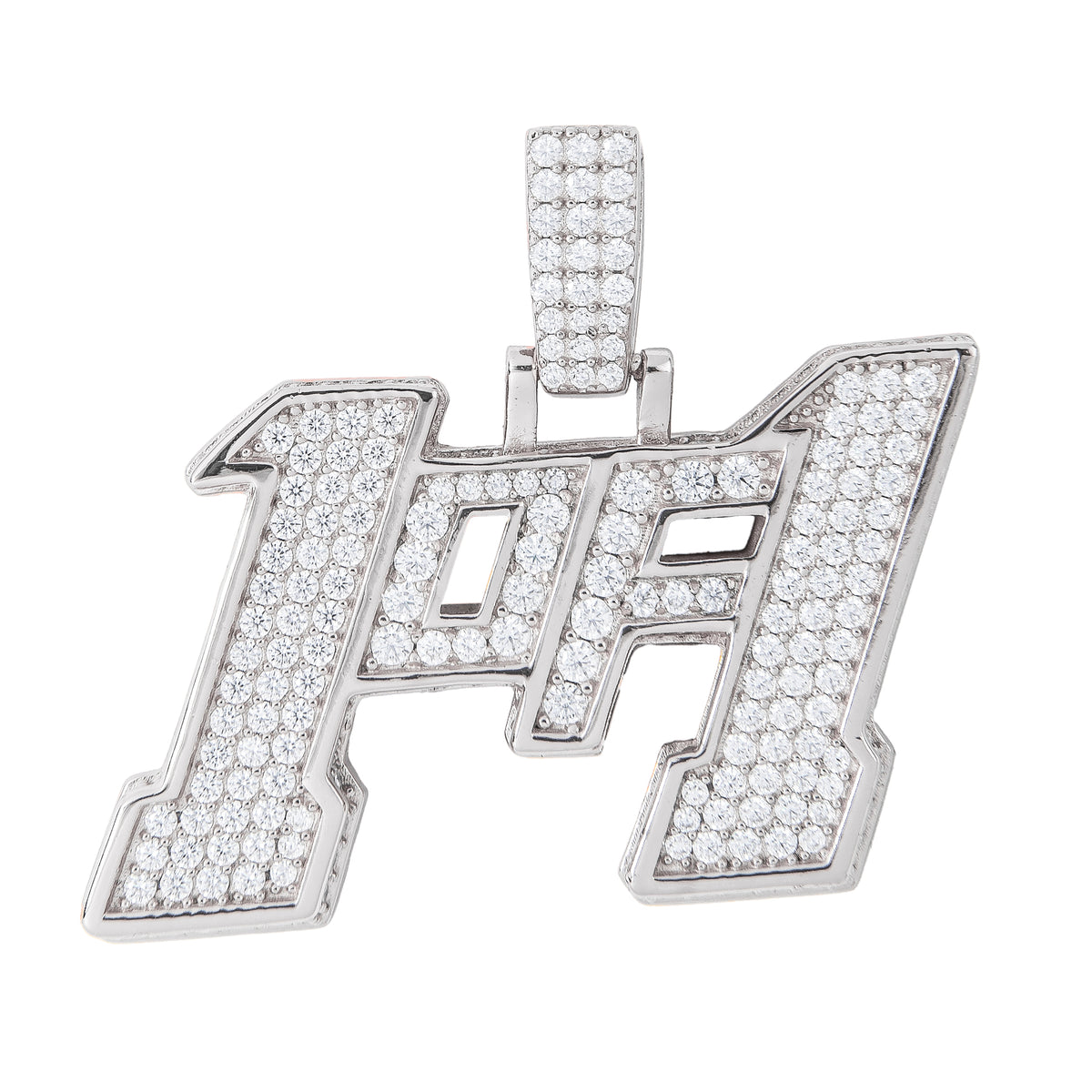 GLD Men Moissanite 1of1 Pendant in Sterling Silver
