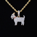 GLD Men Micro GOAT Pendant in Yellow Gold