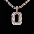 GLD PROMO Pave Number Pendants in Yellow Gold