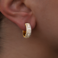 GLD Women GLD Multi-Layer Band Hoop Earrings in Yellow Gold