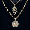 GLD MAS Dragon and Compass Set in Yellow Gold