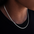 GLD PROMO - WOMEN South Beach Cuban™ Necklace in White Gold - 3mm