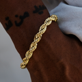 GLD Men GLD 8MM Rope Chain Bracelet in Yellow Gold