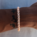 GLD Men Diamond Pave Snake Link Bracelet in Rose Gold- 6mm