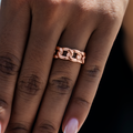 GLD PROMO - WOMEN Cuban Band Ring in Rose Gold