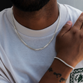 GLD PROMO SETS Franco Chain + Bracelet Bundle in White Gold - 3mm
