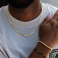 GLD Men Franco Chain + Bracelet Bundle in Yellow Gold- 3mm