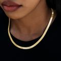 GLD PROMO SETS - WOMEN Herringbone Necklace in Yellow Gold- 8mm