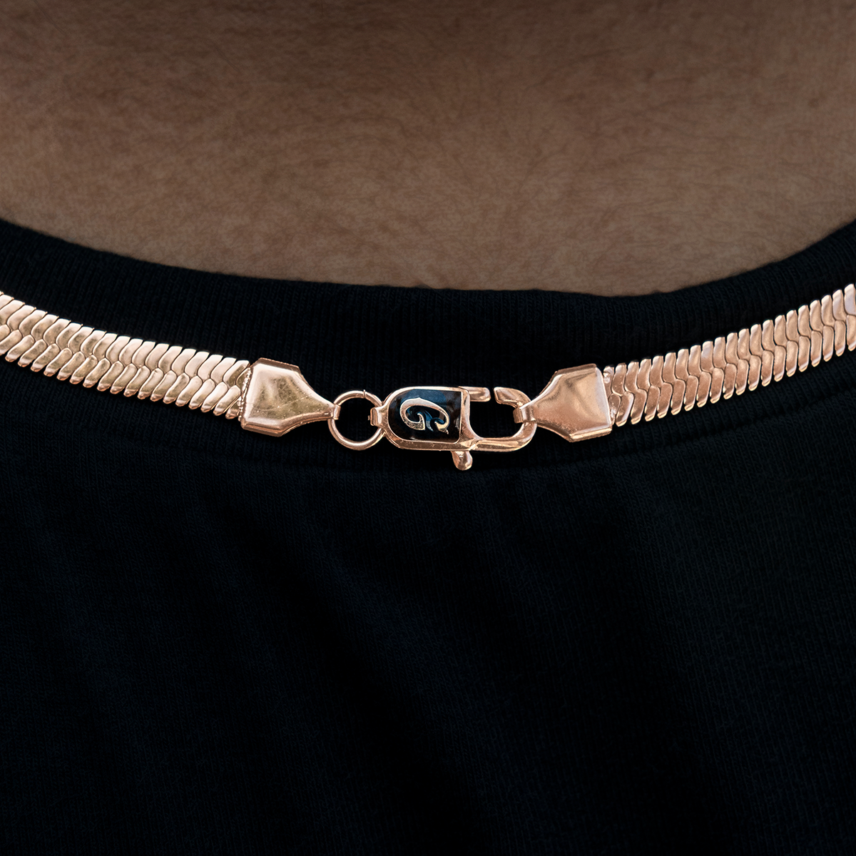 GLD PROMO SETS - WOMEN Herringbone Necklace in Rose Gold- 6mm