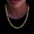 GLD PROMO - WOMEN Figaro Necklace in Yellow Gold- 9mm