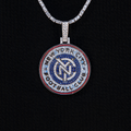 GLD Men New York City FC Official MLS Logo Pendant in White Gold