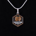 GLD Men Houston Dynamo FC Official MLS Logo Pendant in White Gold