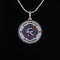 GLD Women New England Revolution Official MLS Logo Pendant in White Gold