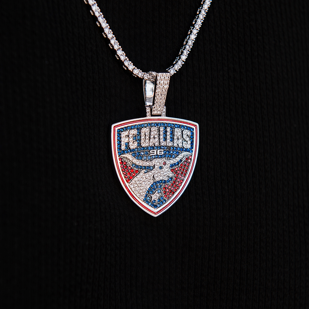 GLD Women FC Dallas Official MLS Logo Pendant in White Gold