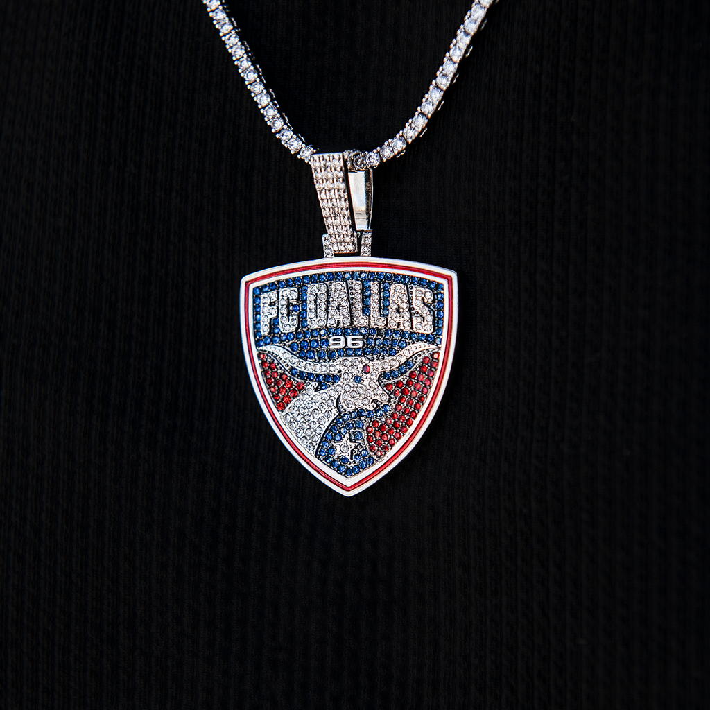 GLD Women FC Dallas Official MLS Logo Pendant in White Gold