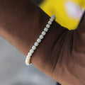 GLD Women Iced Mini Clustered Tennis Bracelet in Yellow Gold