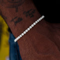GLD PROMO Iced Mini Clustered Tennis Bracelet in White Gold