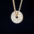 GLD Men Weight Plate Pendant in Yellow Gold